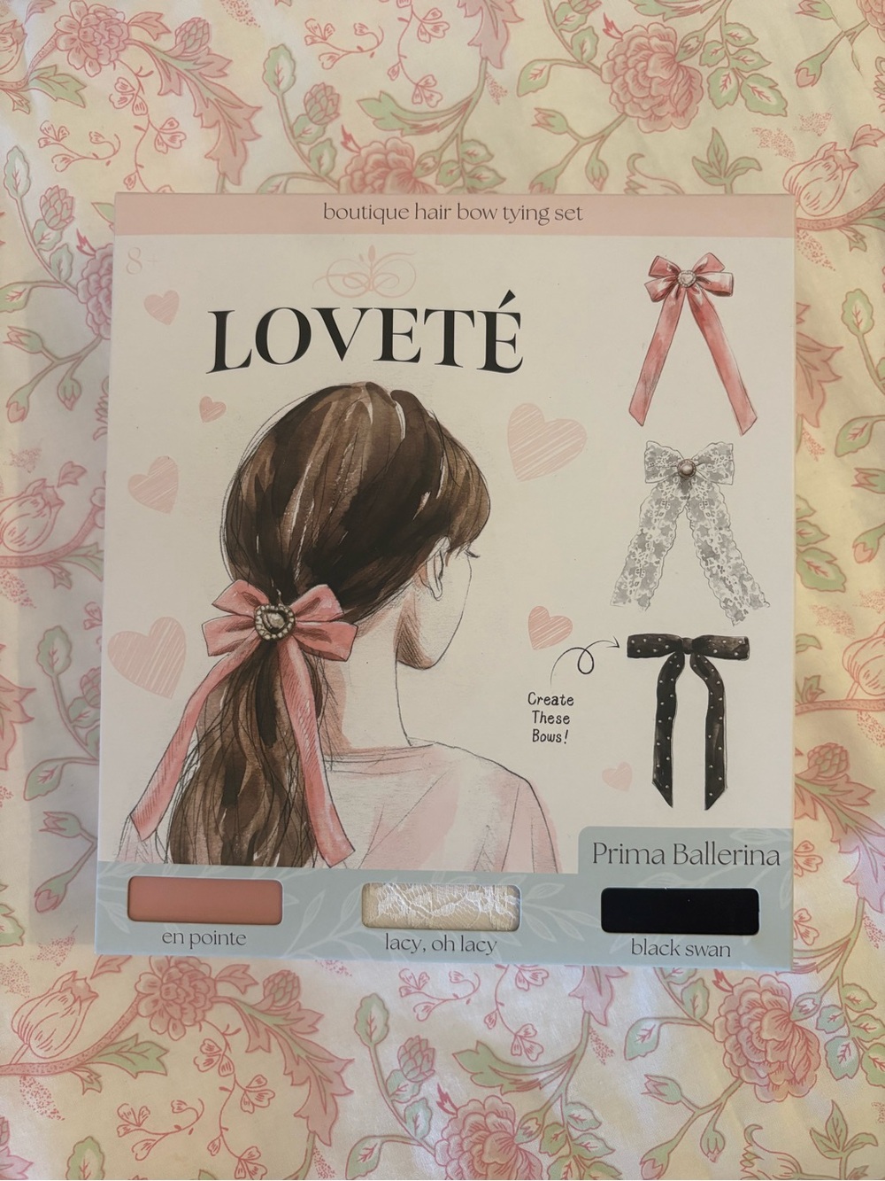 LOVETÉ Boutique Hair Bow Tying Set Prima Ballerina Craft Kit